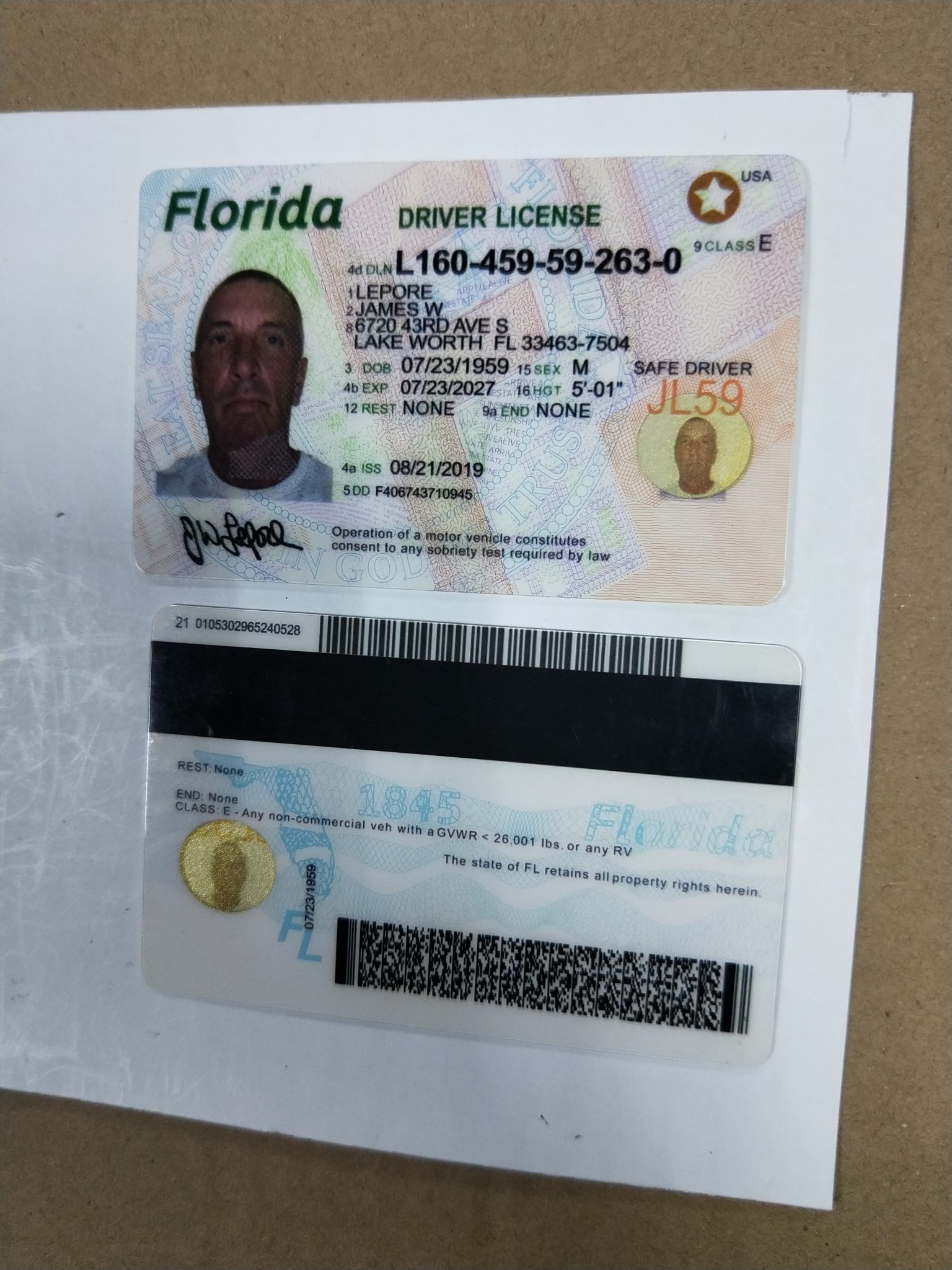 how to identify a fake florida drivers license