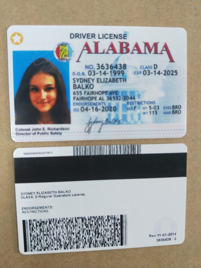 alabama drivers license maker free