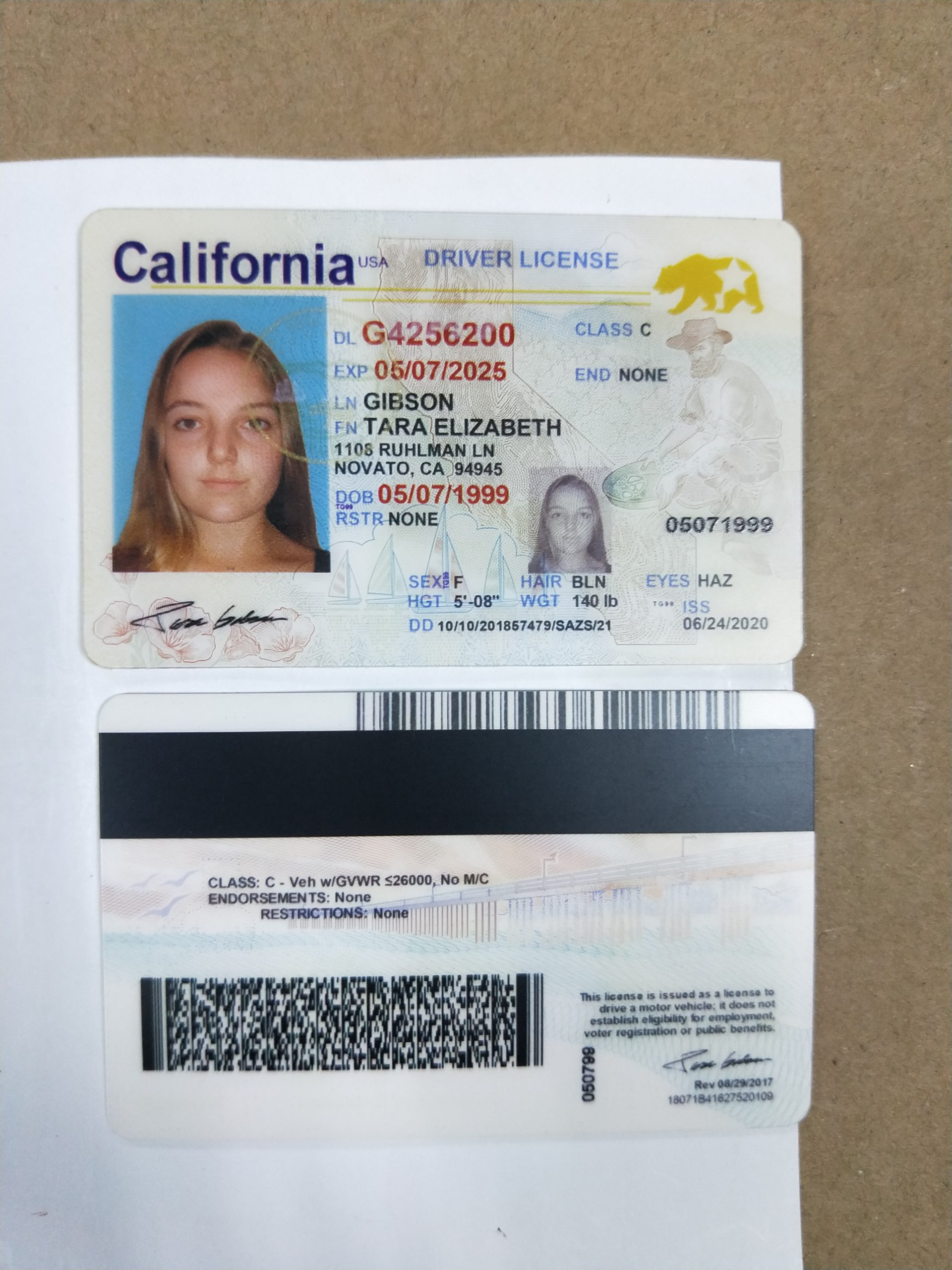 fake id drivers license caluifornia download template