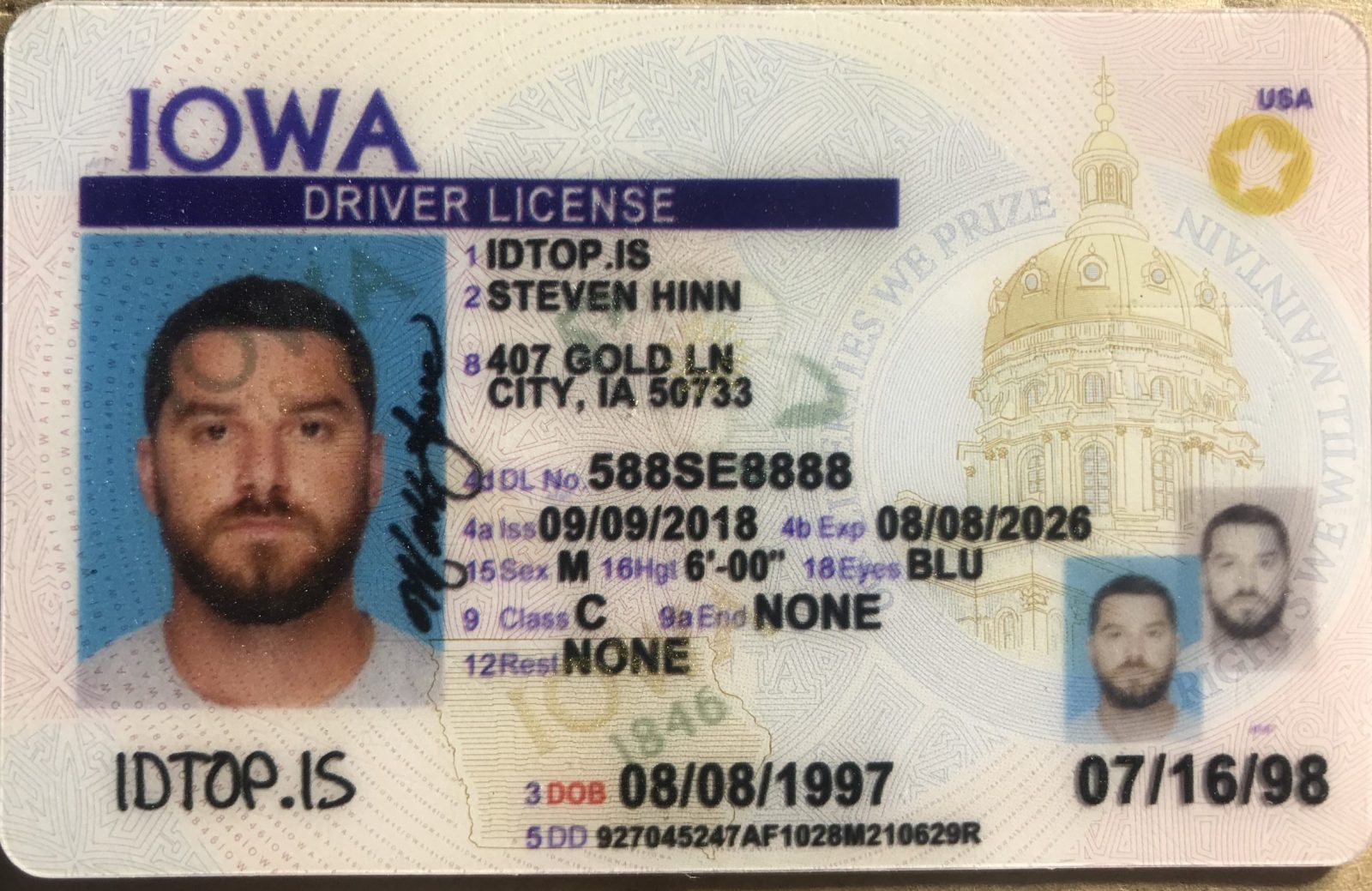 Iowa Fake ID | Buy Scannable Fake IDs | IDTop