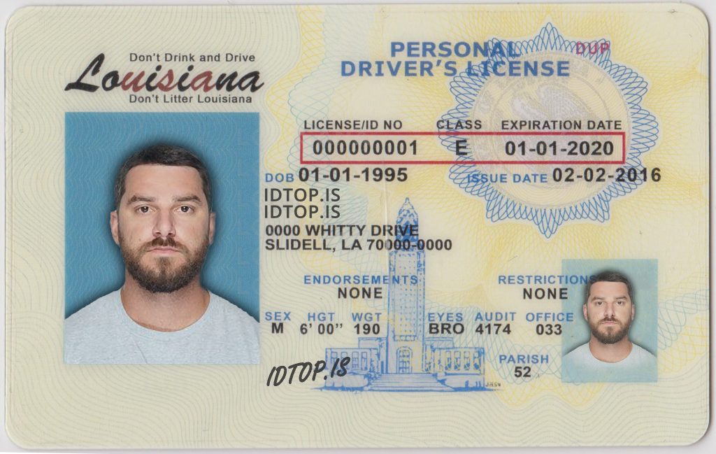 Louisiana Fake ID | Buy Scannable Fake IDs | IDTop
