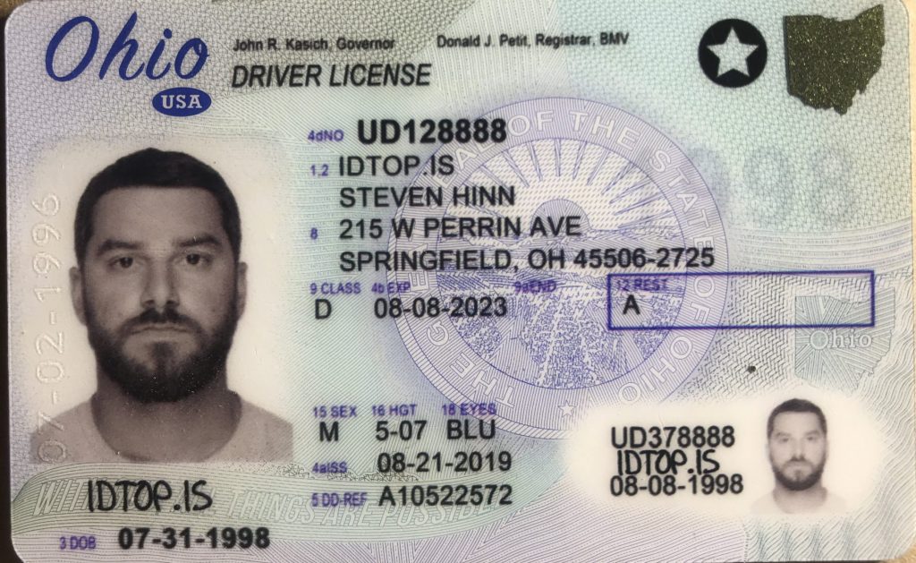 Ohio Fake ID Buy Scannable Fake IDs IDTop
