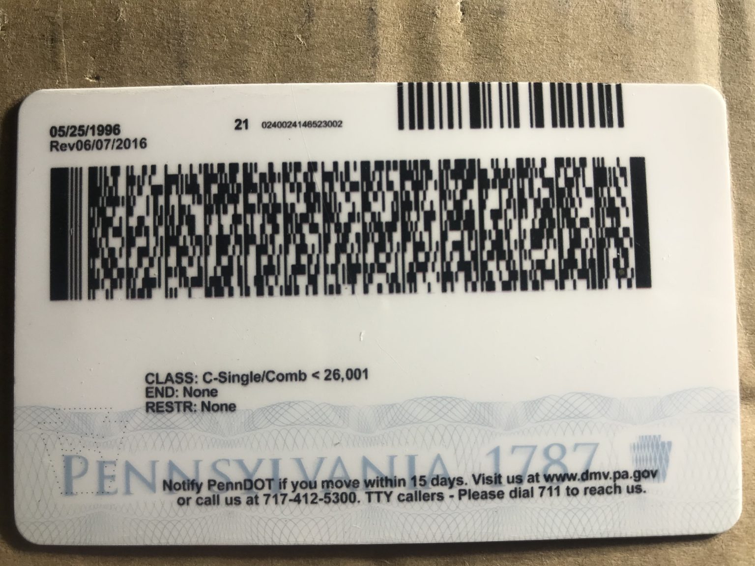 pennsylvania drivers license blank fake id template