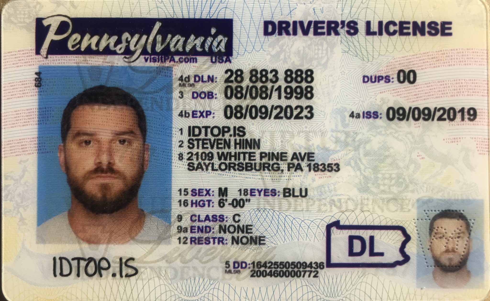 us fake driver license template