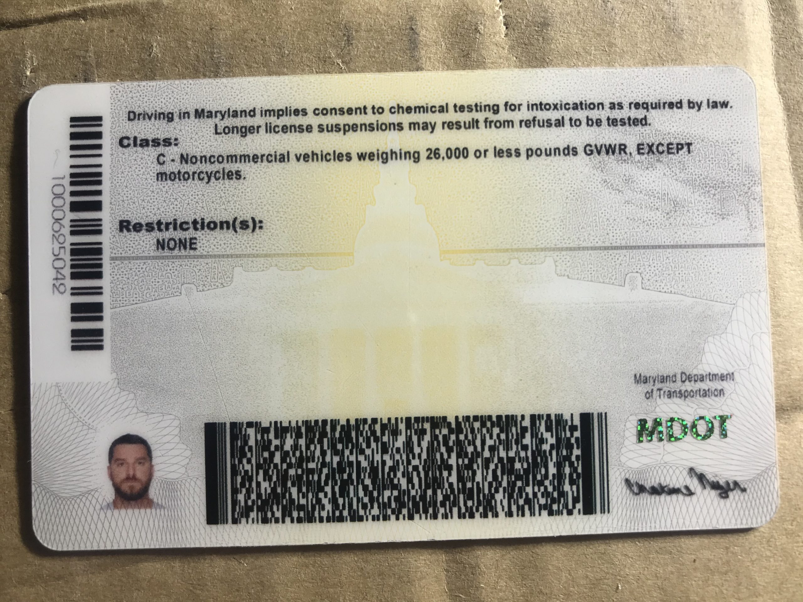 Fake id card